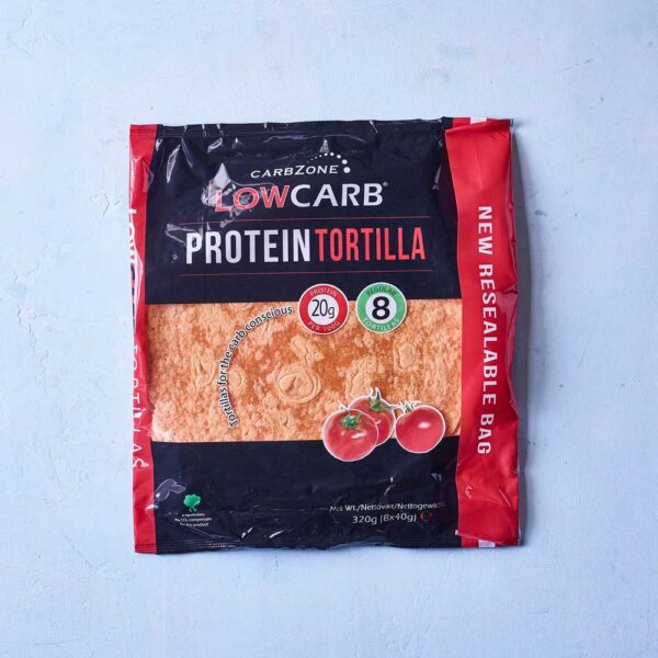 CarbZone low carb protein tortilla tomat