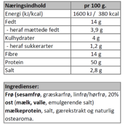 Næringsindhold - ostekiks