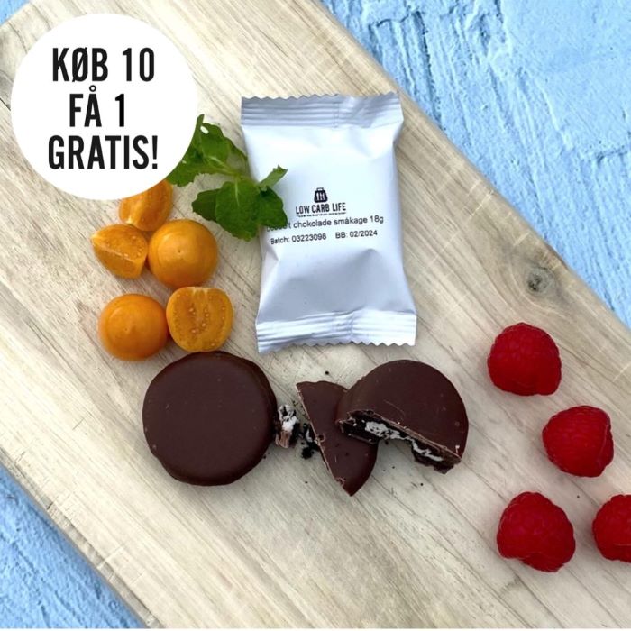 Sukkerfri småkage med chokolade