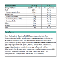 Næringsindhold - ekstra chokolade småkage 1
