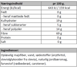 Næringsindhold - jordbær sirup