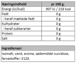 Næringsindhold - Althea bolcher