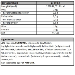 Næringsindhold - Chokoladekage - steiners